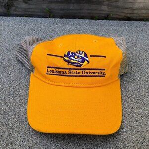 VTG THE GAME Louisiana State University Trucker Hat Men's Yellow Tigers Cap​
